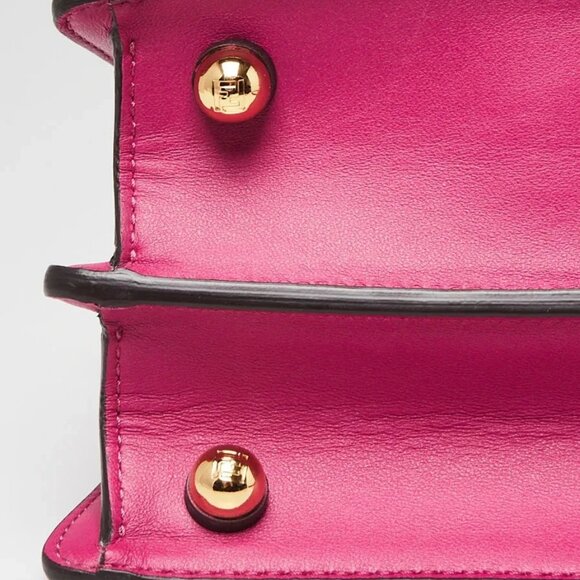 Fendi Pink Leather Petite Peekaboo Iseeu Satchel Bag 8BN335 - Picture 5 of 12